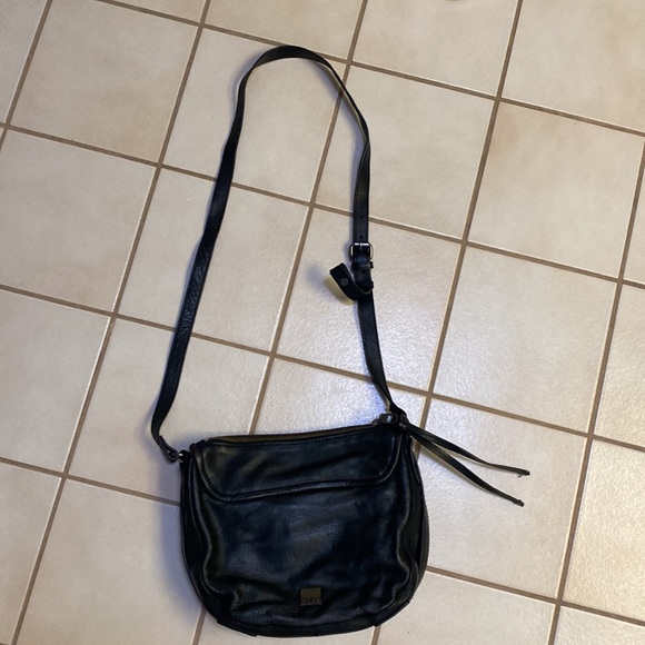 Kooba Black Leather Crossbody Purse Bag Satchel - Picture 4 of 11